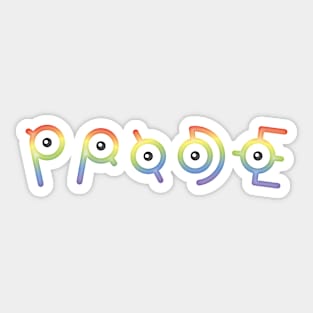 Unown Pride Sticker